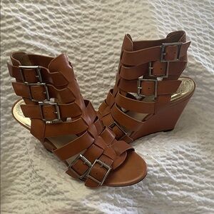 Vince Camuto Women's Tan Wedge Sandals